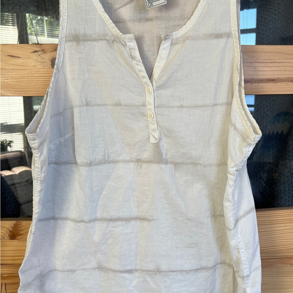 The North Face Cream Sleeveless Polo Tank Top